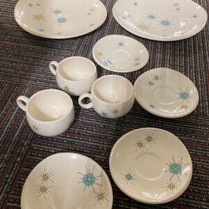 Vintage Franciscan Starburst Plates, Cups and Saucers